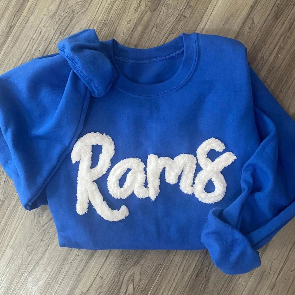 Chenille Yarn Embroidery Sweatshirt