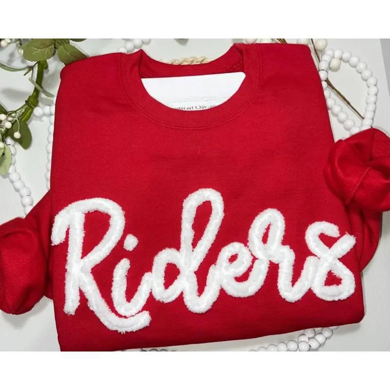 Chenille Yarn Embroidery Sweatshirt