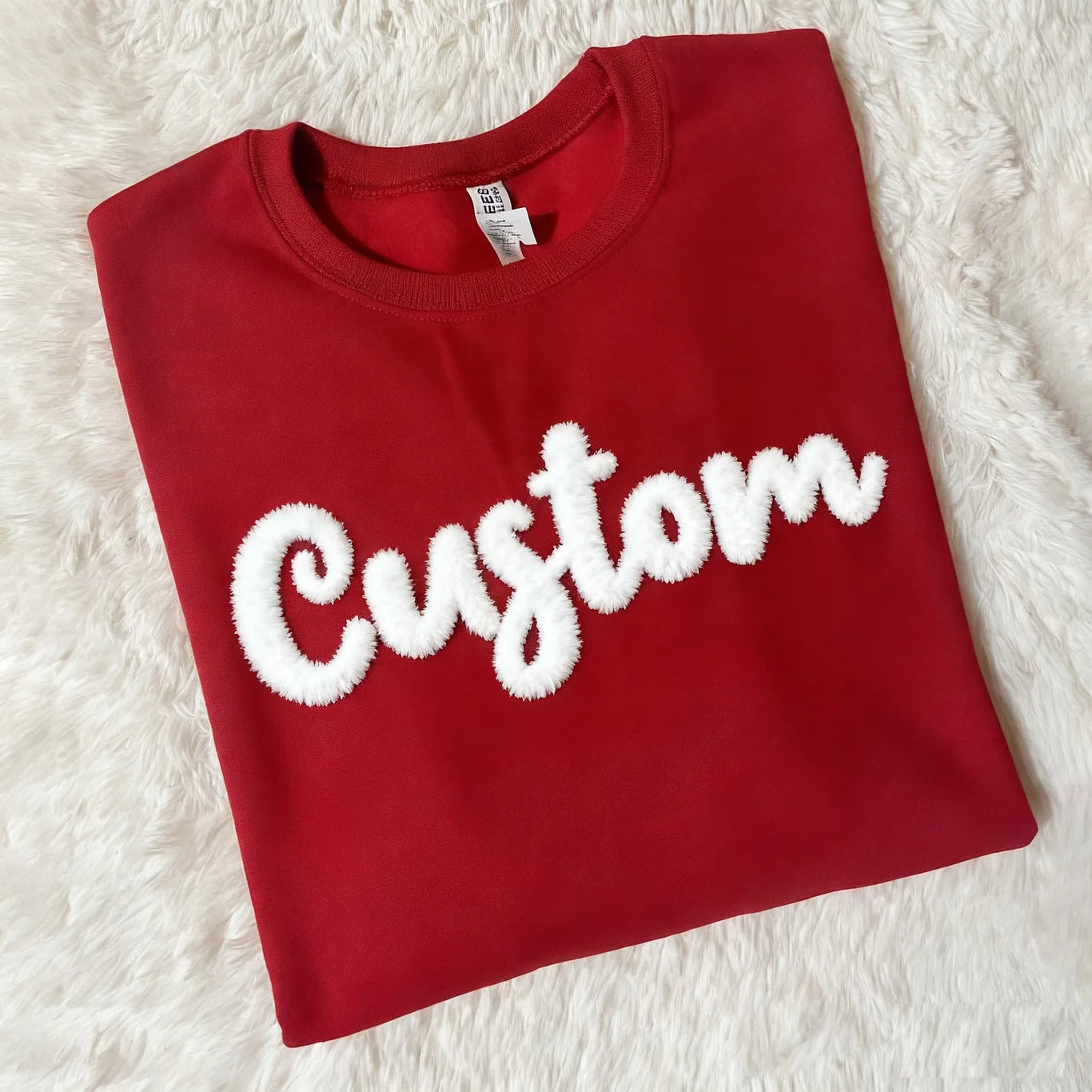 Chenille Yarn Embroidery Sweatshirt