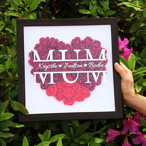 Heart shaped handmade flower gift box