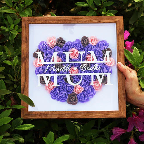 Heart shaped handmade flower gift box