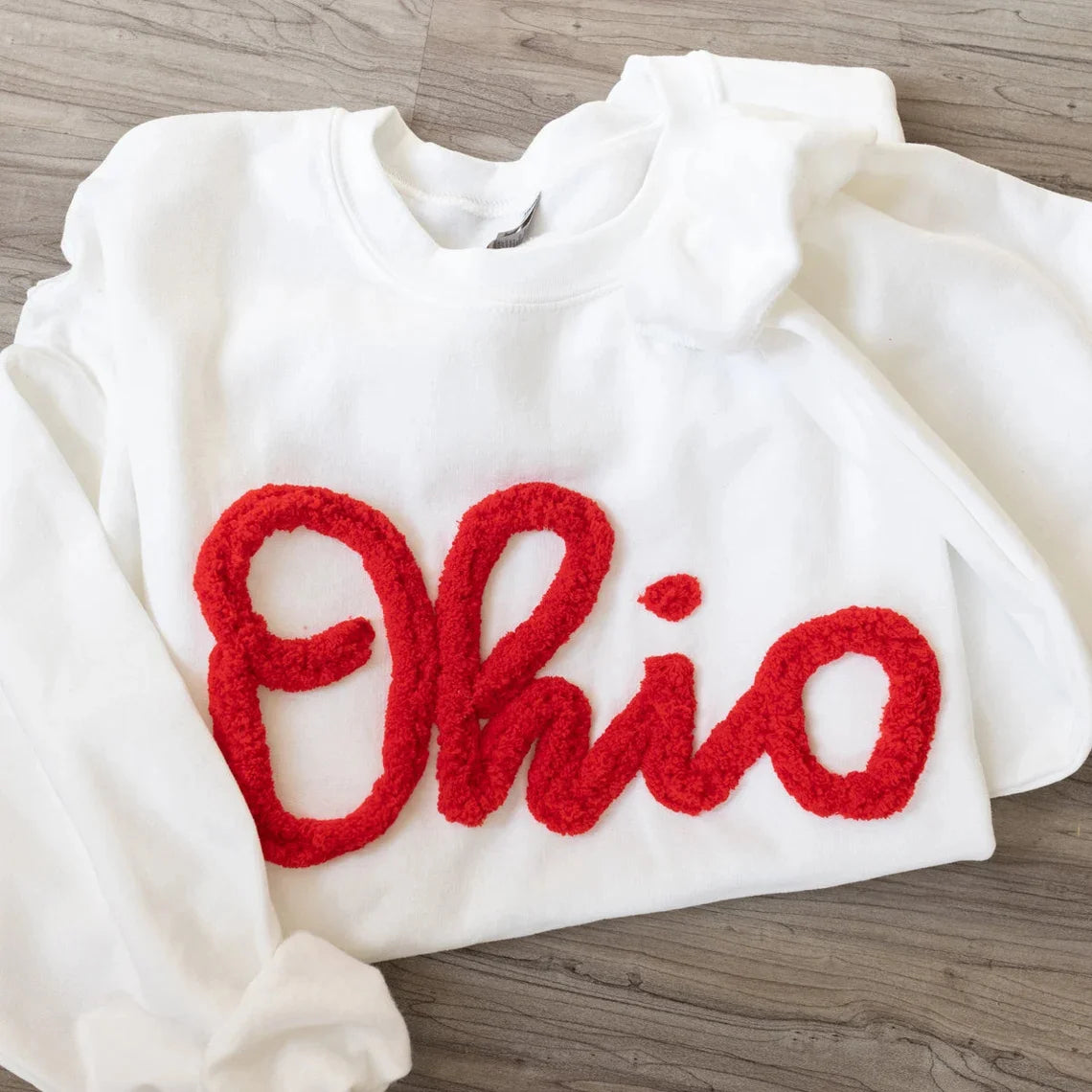 Chenille Yarn Embroidery Sweatshirt