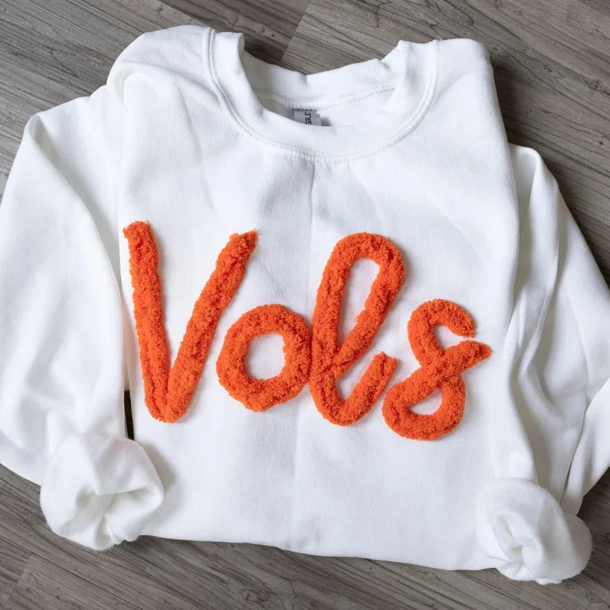 Chenille Yarn Embroidery Sweatshirt