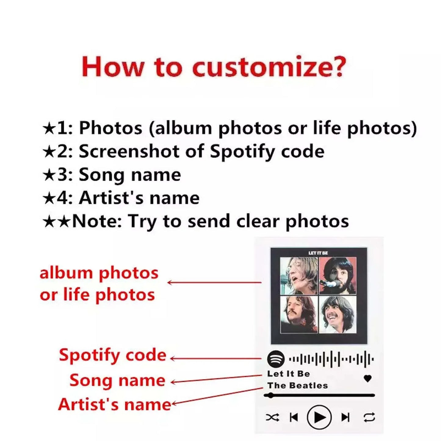 Customizable Music Code and Photo Keepsake Blanket