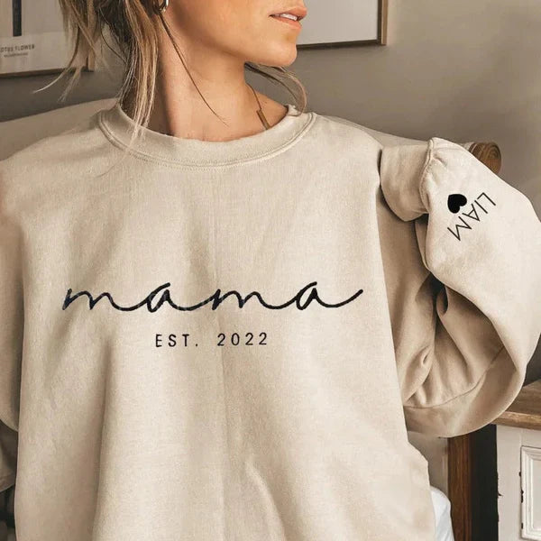 Personalized Mama Sweatshirt/Hoodie: A Special Gift for Mom