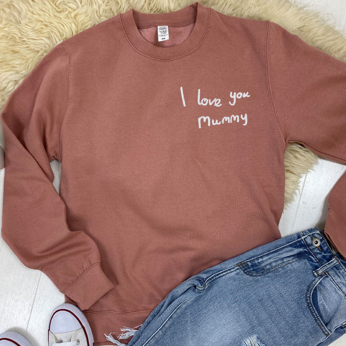 Custom Handwriting Embroidered T-Shirt/Sweatshirt/Hoodie