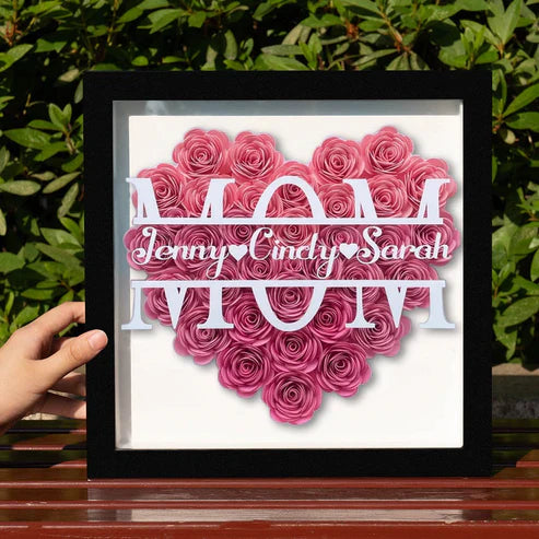 Heart shaped handmade flower gift box