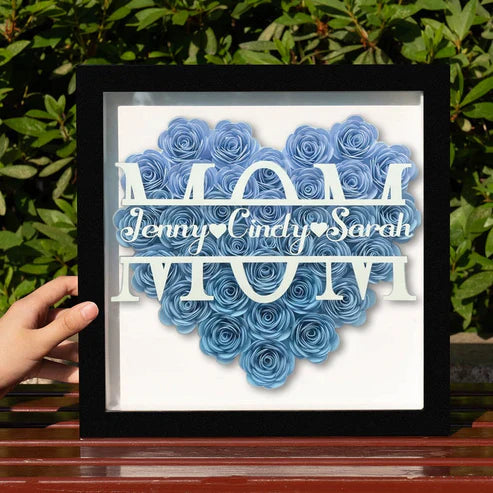 Heart shaped handmade flower gift box