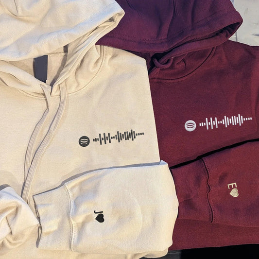 Music Code Custom Embroidered Hoodie